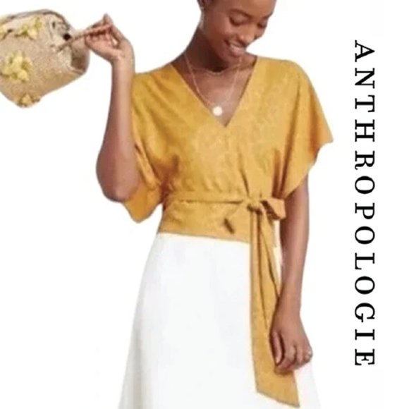 Anthro Current Air Mindy Dolman Sleeve Wrap Blouse - XL - Picture 2 of 7